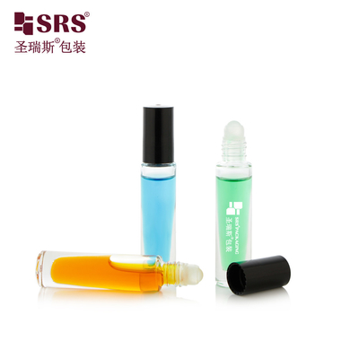 GB1-5ml جدار سميك شفافة حجم الجيب الفارغ غطاء بلاستيكي لطيف أسطوانة شكل زيت المسامير مطبق زجاجي على الزجاجة