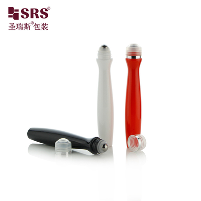 SRS8447-15ML الفارغ اللون المخصص الكرة البلاستيكية الدوارة الفولاذية لعيون جيل شكل شعاعي تصميم فريد مادة PETG مقدم الطلب