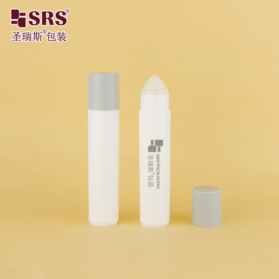 RPP-35ML حقن لامعة متطاطية السطح النهائي PP PCR بلاستيك صلب رول-على زجاجة حاوية مقدم طلب مع كرة أصغر لمسح السائل
