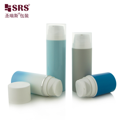 PA601 30ml،50ml،80ml،100ml،120ml،150ml،200ml الفارغ Snap On Style الفراغ الحائط الواحد الحقن الأساس اللون مستحضر مضخة بلا هواء بلاستيكي PP زجاجة PCR
