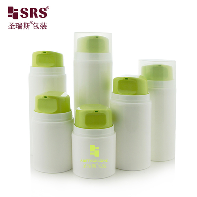 PA605 30ml 50ml 80ml 100ml 120ml 150ml 200ml حقن لون أخضر لامع جميل كريم الوجه مضخة زجاجة بدون هواء زجاجة مقاومة للتسرب