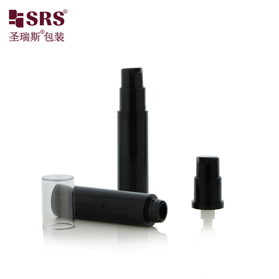 A003 5ml 10ml 12ml 15ml حجم جيب صغير بلاستيكي مستدير مضخة بدون هواء زجاجة للوجه مصل التجميل التعبئة والتغليف