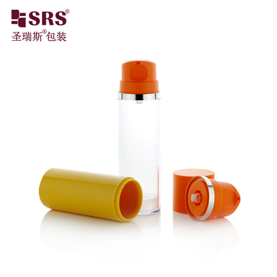 A0215 50ML 120ML 150ML شعار الطابع الساخن كزجاجة خالية من الهواء مع تخصيص عينة مجانية لون