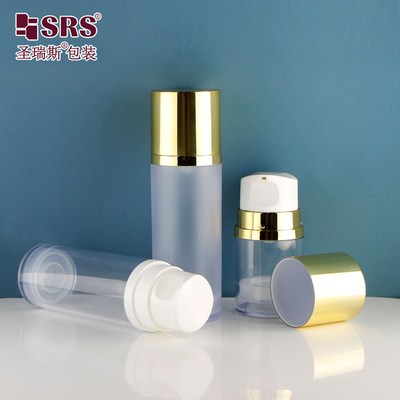 A0215 50ml 120ml 150ml البلاستيك الفارغ الأنيق كزجاجة غسول بدون الهواء مثالية للاستخدام الداخلي والخارجي