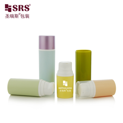 PA203A 15ML 30ML 50ML زجاجة PP غير الهوائية قابلة للتخصيص للمصل سهلة الطباعة العلامة التجارية التعبئة التجميلية