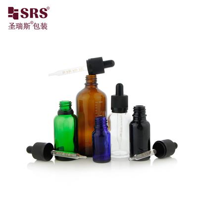 D006 15ml 30ml 50ml زرقاء شفافة زجاجية شفافة زجاجية قطرة زجاجية للشربات