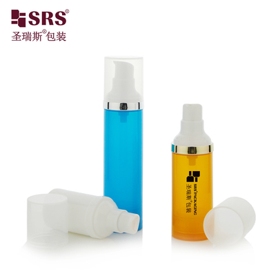PA0205 15ml 30ml 50ml PP الصديقة للبيئة تخصيص لون مضخة بدون هواء مستحضر الأساس عبوة سائل
