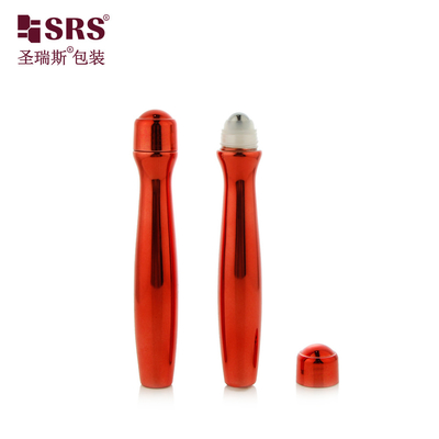 SRS8447-15ML بطاقات PETG المعدنية اللامعة على الزجاجات لجيل العين مع وظيفة التدليك العلاجي في عبوات مستحضرات التجميل