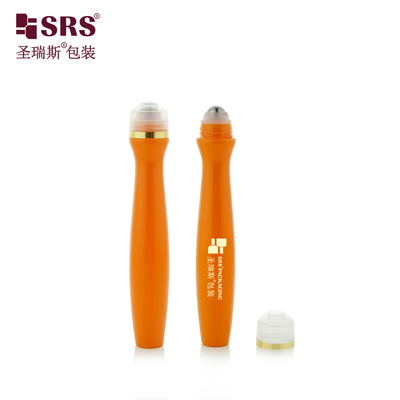 SRS8447-15ML حقن تنفخ تخصيص لون بلاستيكية لامعة زجاجة بي تي جي مع كرة فولاذية للشعر