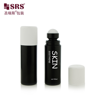RPPD1-90ML زجاجة بلاستيكية PP سوداء متطاطية مع غطاء مضاد للطفل جدار مزدوج لا تسرب للجيل المضاد للشمع