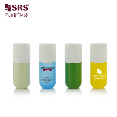 RPPA1- 50ML قاع مستدير PP مادة صديقة للبيئة PCR مزيل الرائحة زجاجة كرة رولي لضمان الشفافية