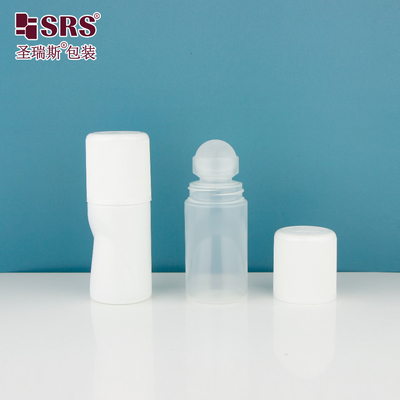 RPPB1-50ML زجاجة بلاستيكية ذات شكل فريد مع قفل CR زجاجة كرة رولي للجيل مزيل الروائح التعبئة المضادة للشفافية لا تسرب