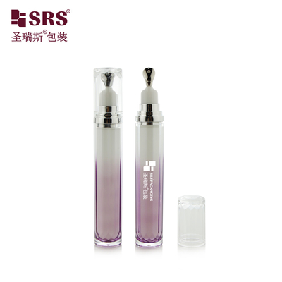 LR001-15ML تخصيص الزجاجة ذات الجدار المزدوج الأكريليك مع مطبق معدني للكريم العيني