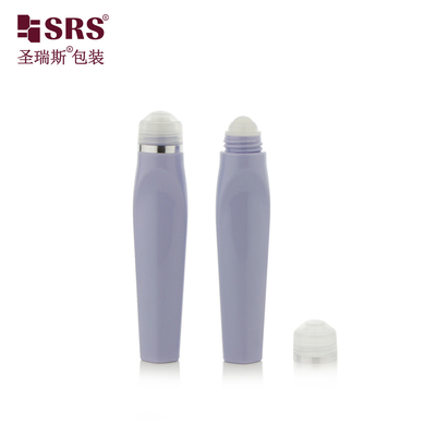 SRS8444-12ML نفخ تخصيص لون البلاستيك PETG شكل فريد زجاجة دوارة لمصل جل العين والتدليك