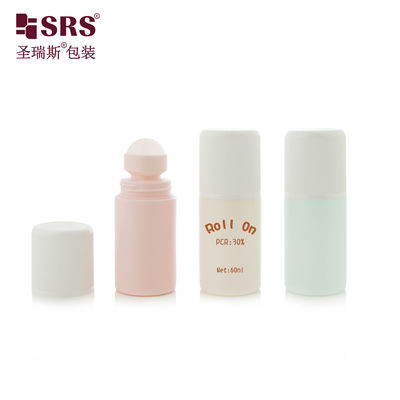 RPPC1-60ML حقن نفخة لون مخصص PP PCR مكرر البلاستيك لفة على زجاجة مزيل الرائحة