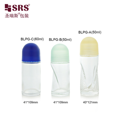 BLPG 50ml 60ml شكل فريد من نوعه زجاج فارغ على الزجاجة لعلاج عطر الجسم