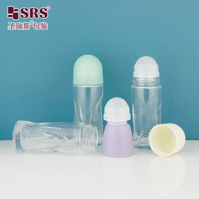 BLPG-A 50ml سعة كبيرة علبة كرة زجاجية فارغة لغير الرائحة جيل المصل الجسم مضاد للشفافية التعبئة والتغليف بالجملة