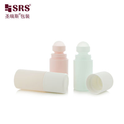 RPPC1-60ML CR غطاء مزدوج الجدار 2 أونصة PCR PP مادة معاد تدويرها زجاجة كرة دوارة لجل التدليك