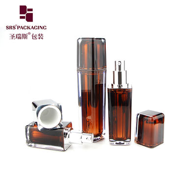 L054 شينغرويسي 30ml 50ml فاخرة الشكل المربع المعدنية مضخة المستحضرات البلاستيكية الزجاجة للمستحضرات التجميلية