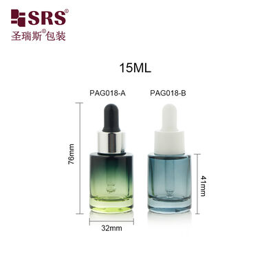 PAG018 15ML زجاجة زجاجية فاخرة سميكة الحائط مع غطاء قطرة للمصل