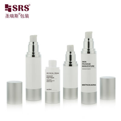 Custom AS Airless Bottle Empty Cosmetic Lotion Pump Bottle for Serum Foundation Skincare Packaging
