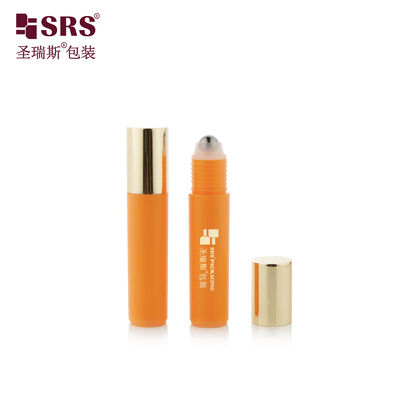 Empty PP PCR Roll On Bottle With Aluminum Cap Custom Logo Cosmetic Roller Bottle For Eye Essence