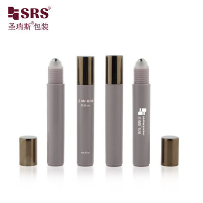 RPA 15ML مصل العين هلام البلاستيك PP الأسطوانة الصلب الكرة تدليك لفة على الزجاجة