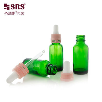 Tamper Proof Glass Essential Oil Bottle 15 30 60 ML with Anti-theft Dropper for Skincare Liquid