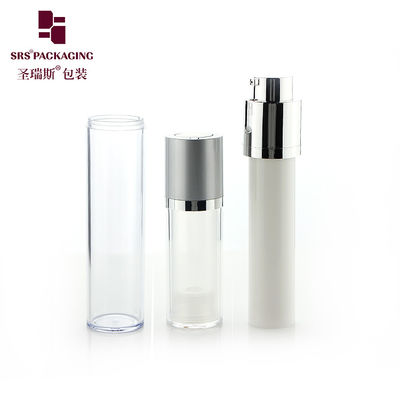 شكل مستدير 15ml 30ml 50ml أكريليك خالي مضخة لوشن بدون هواء