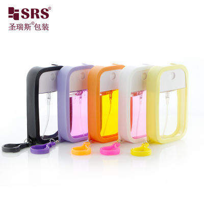 SRS قابلة لإعادة التعبئة العطر الفارغ غطاء السيليكون المخصص مع زجاجة رش الزناد 50ml