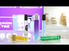 GB مربع ملونة واضحة العطر لا تسرب سميكة أسفل زجاجية زجاجة 10ml