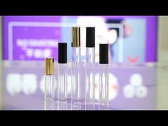 زجاجة زجاجية من الذهب الزهري مع كرة ذهبية حقيقية وقبعة ألومنيوم