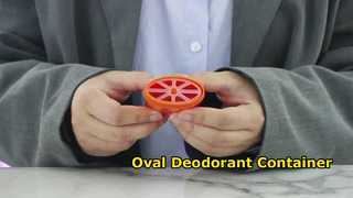 ساعة D040: 15 مل 40 مل 50 مل 75 مل PP حاوية جل مزيل العرق بلاستيكية بيضاوية الشكل